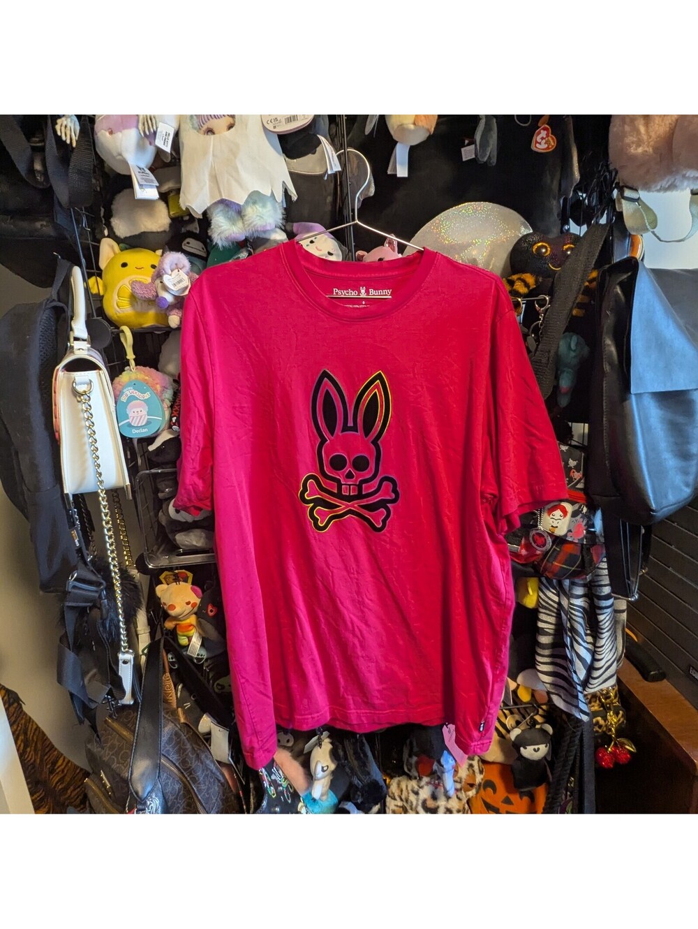 Psycho Bunny Pink Skull Crossbones Logo Graphic T Shirt [COPY]